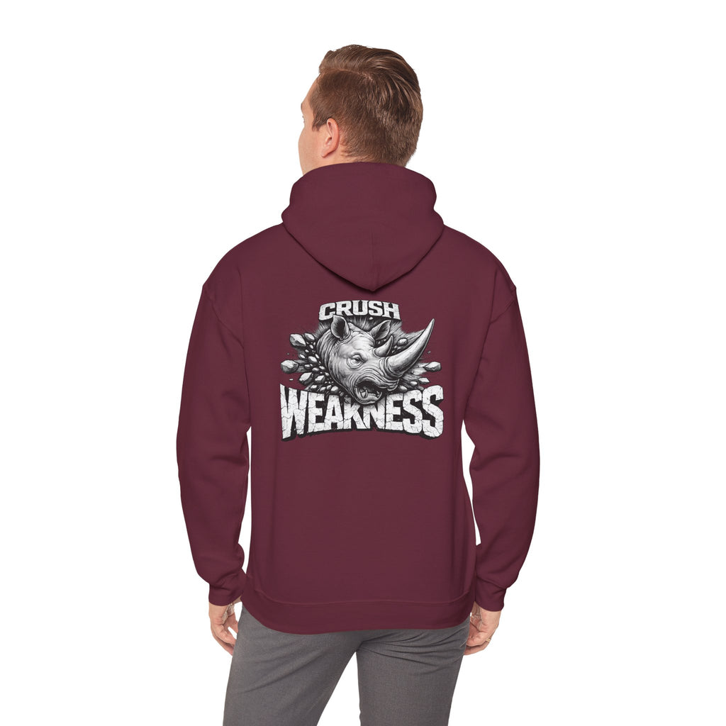 Psyco Ryno logo, Crush Weakness Hoodie