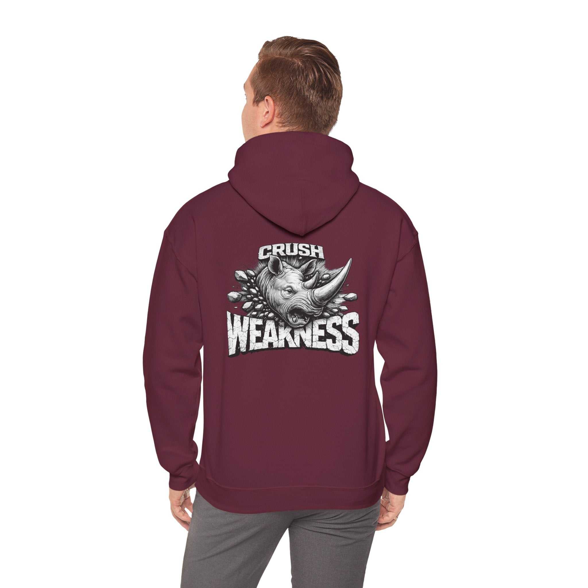 Psyco Ryno logo, Crush Weakness Hoodie