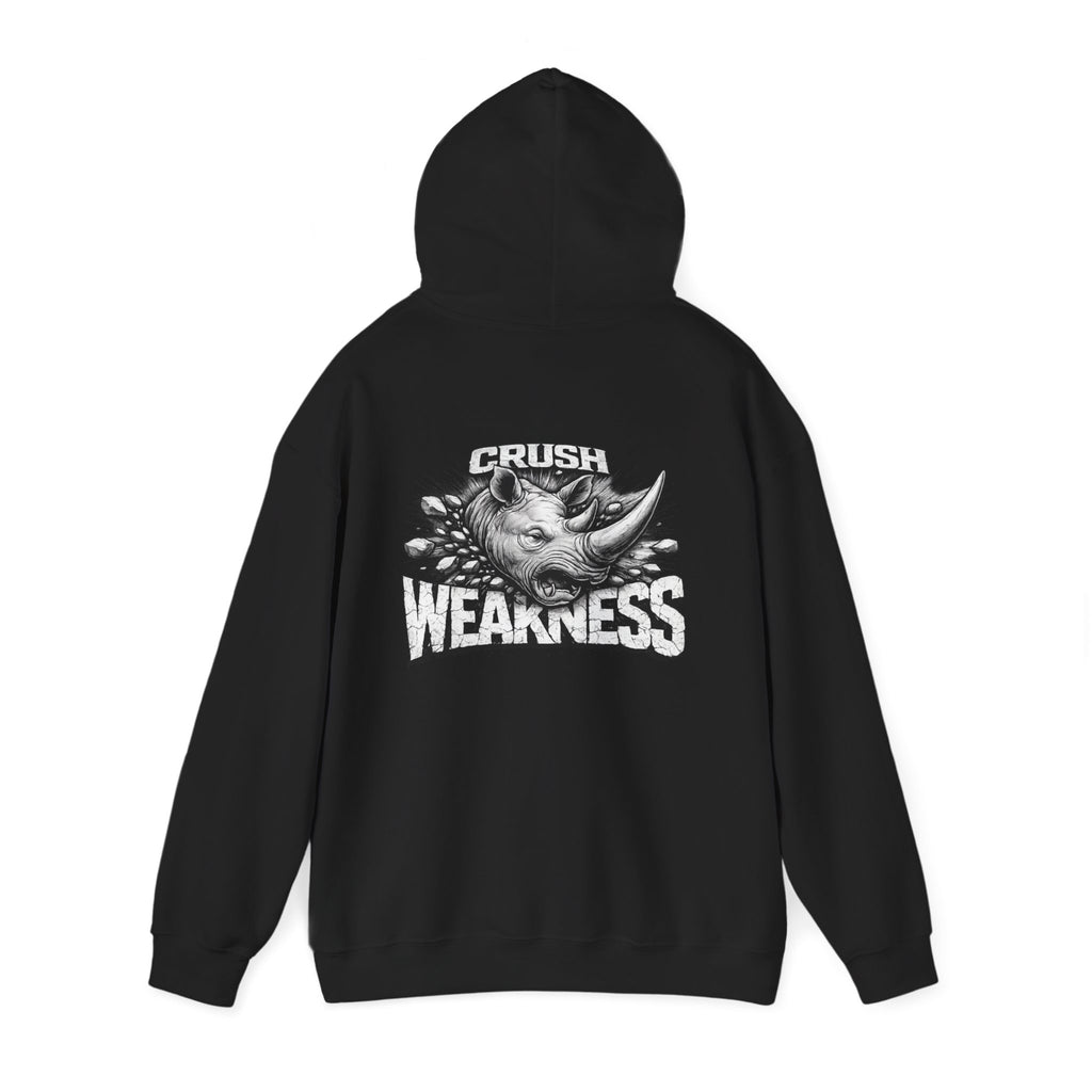 Psyco Ryno logo, Crush Weakness Hoodie