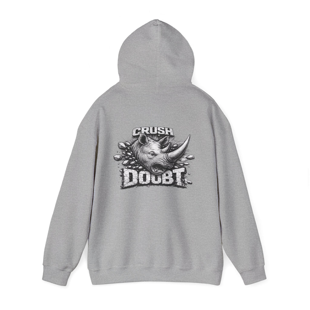 Psyco Ryno Logo, Crush Doubt Hooded Sweatshirt