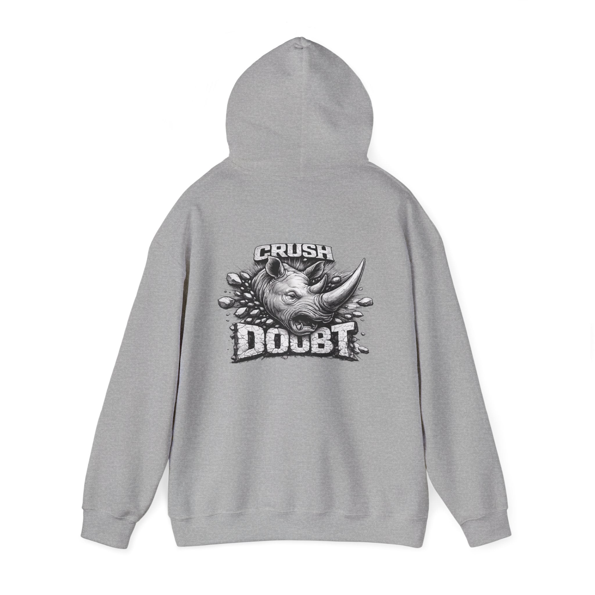 Psyco Ryno Logo, Crush Doubt Hooded Sweatshirt