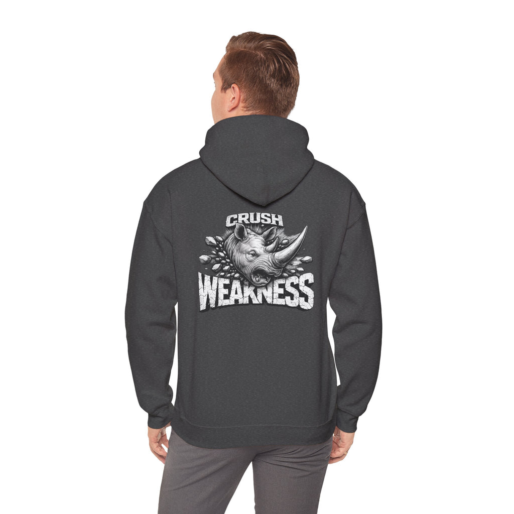 Psyco Ryno logo, Crush Weakness Hoodie