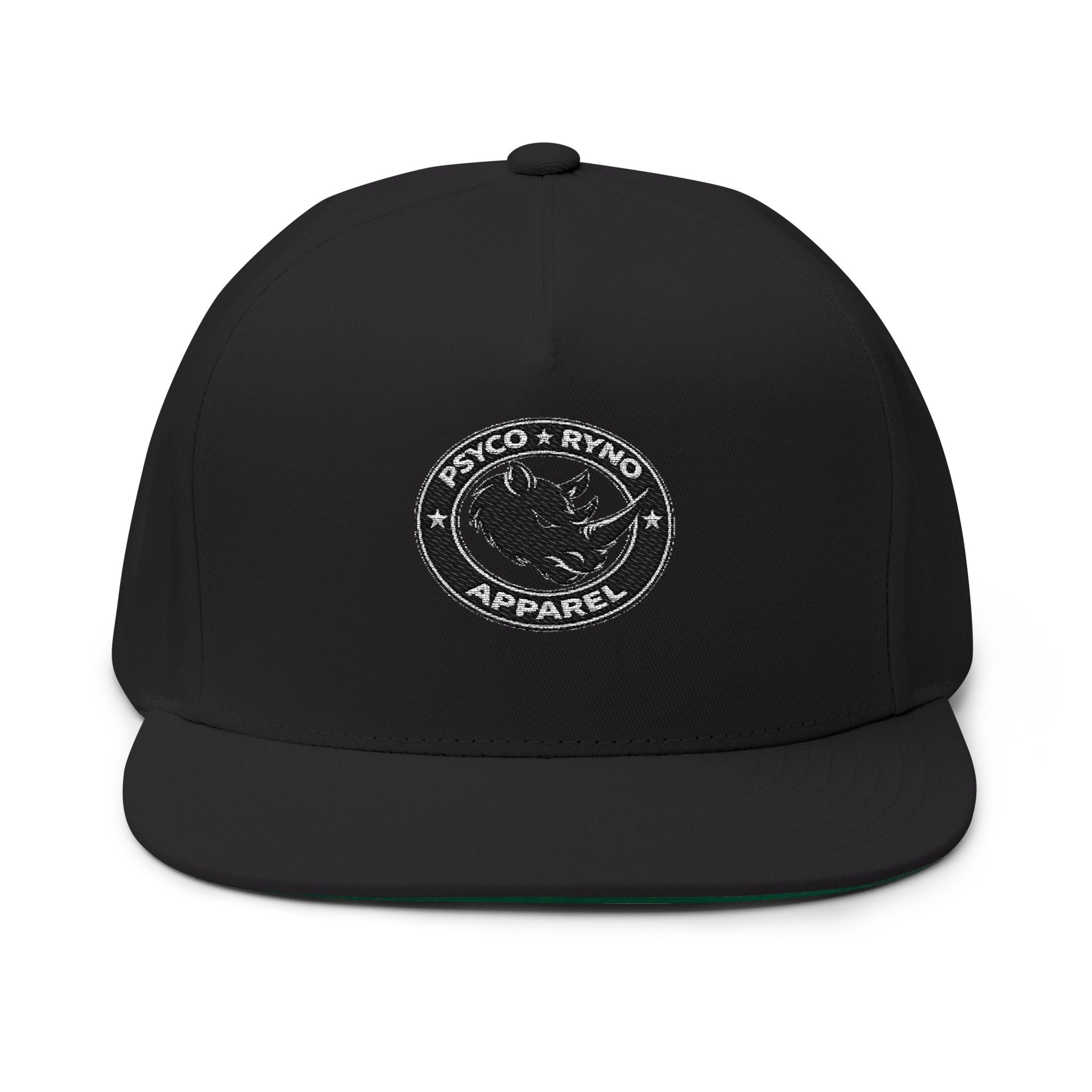 "PSYCO RYNO APPAREL" Flat Bill Cap (Embroidery)