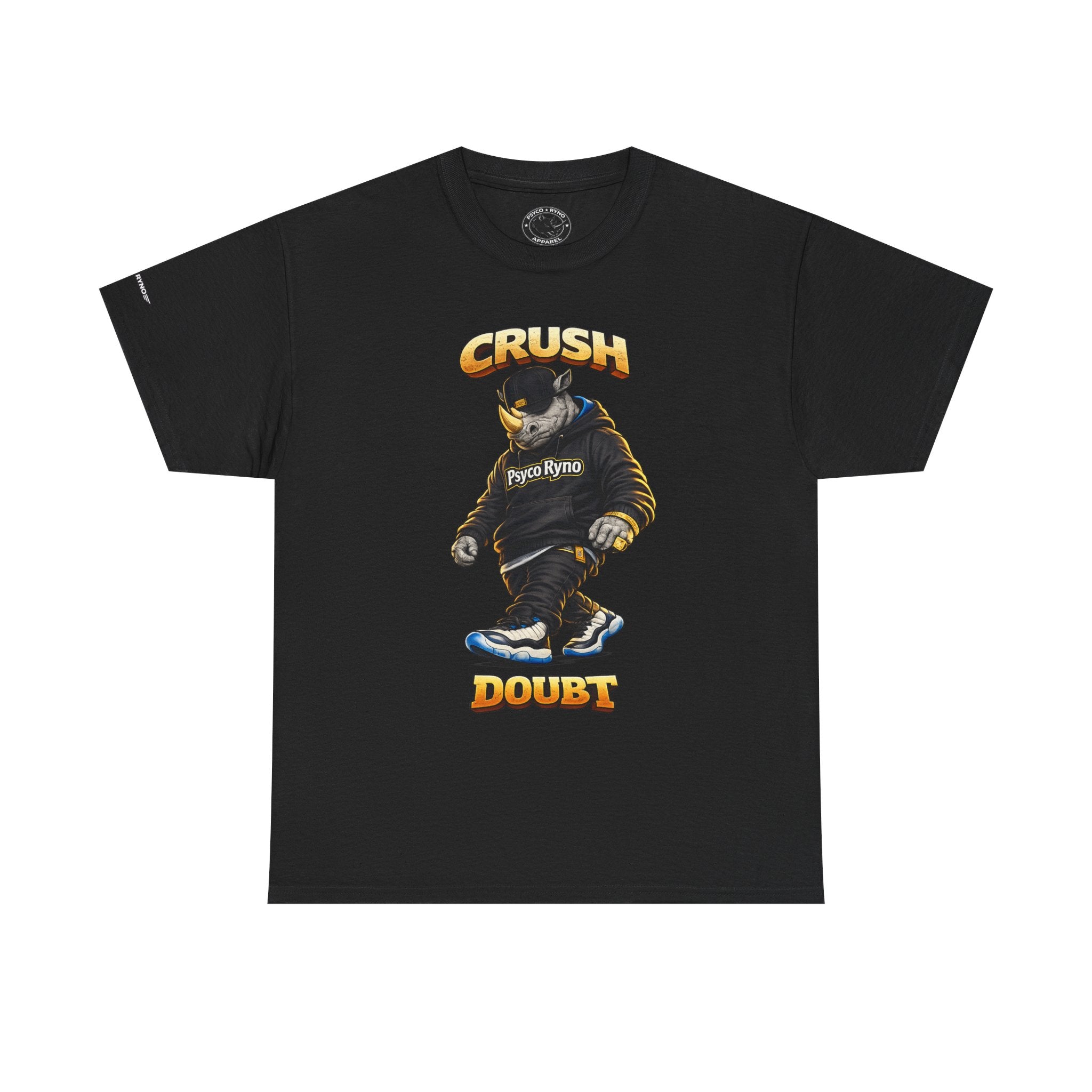 Copy of Crush Doubt Rhinoceros Tee | Psycho Ryno Apparel, Bold Graphic Shirt