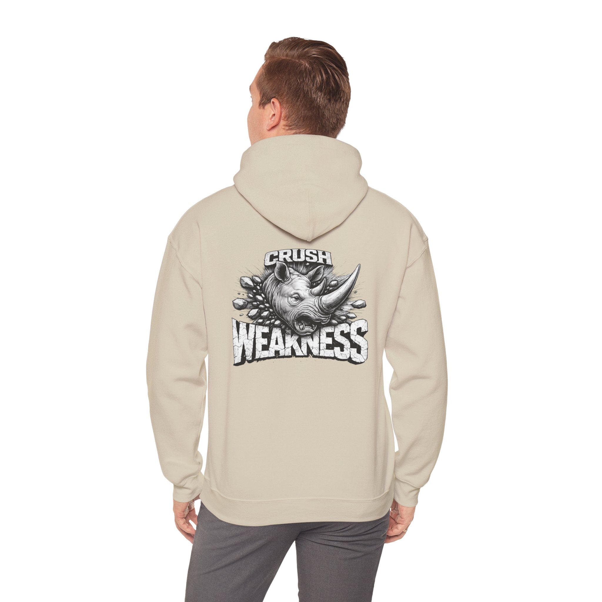 Psyco Ryno logo, Crush Weakness Hoodie