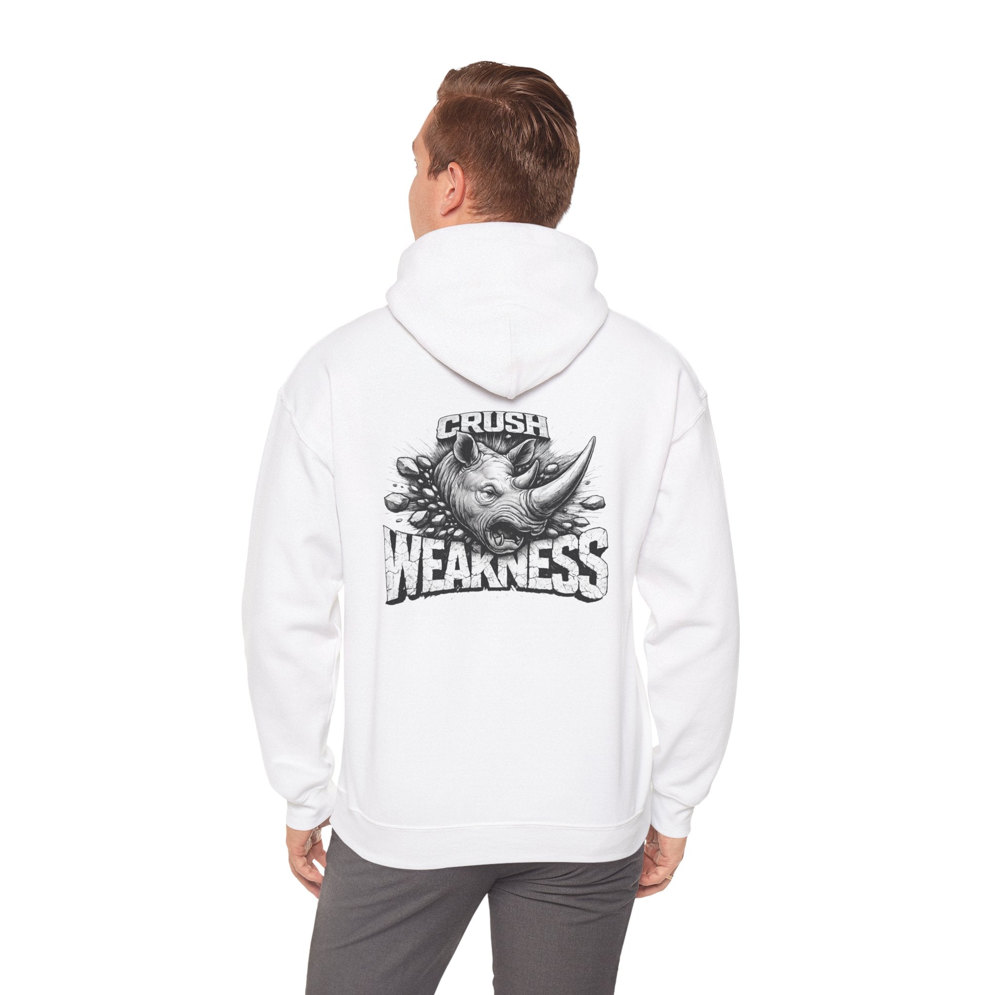 Psyco Ryno logo, Crush Weakness Hoodie