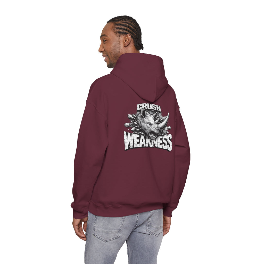 Psyco Ryno logo, Crush Weakness Hoodie