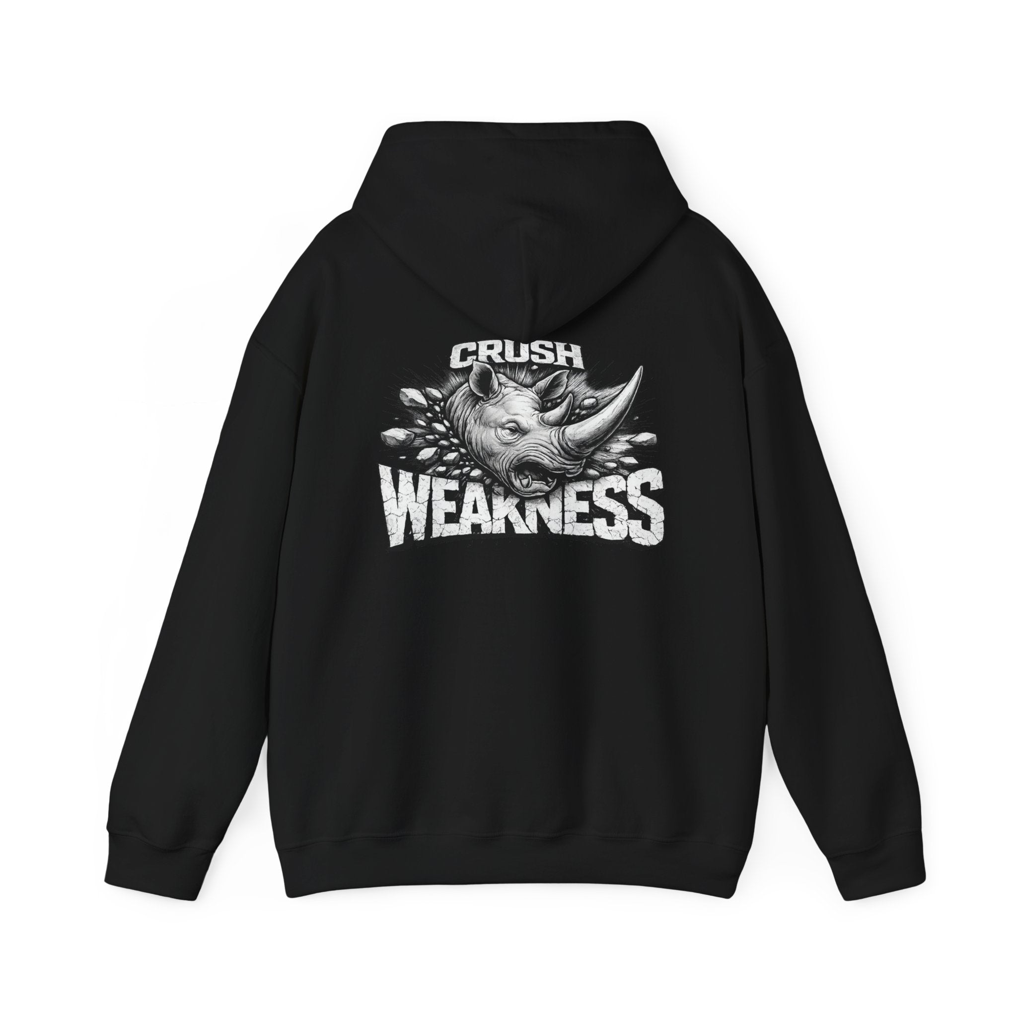 Psyco Ryno logo, Crush Weakness Hoodie