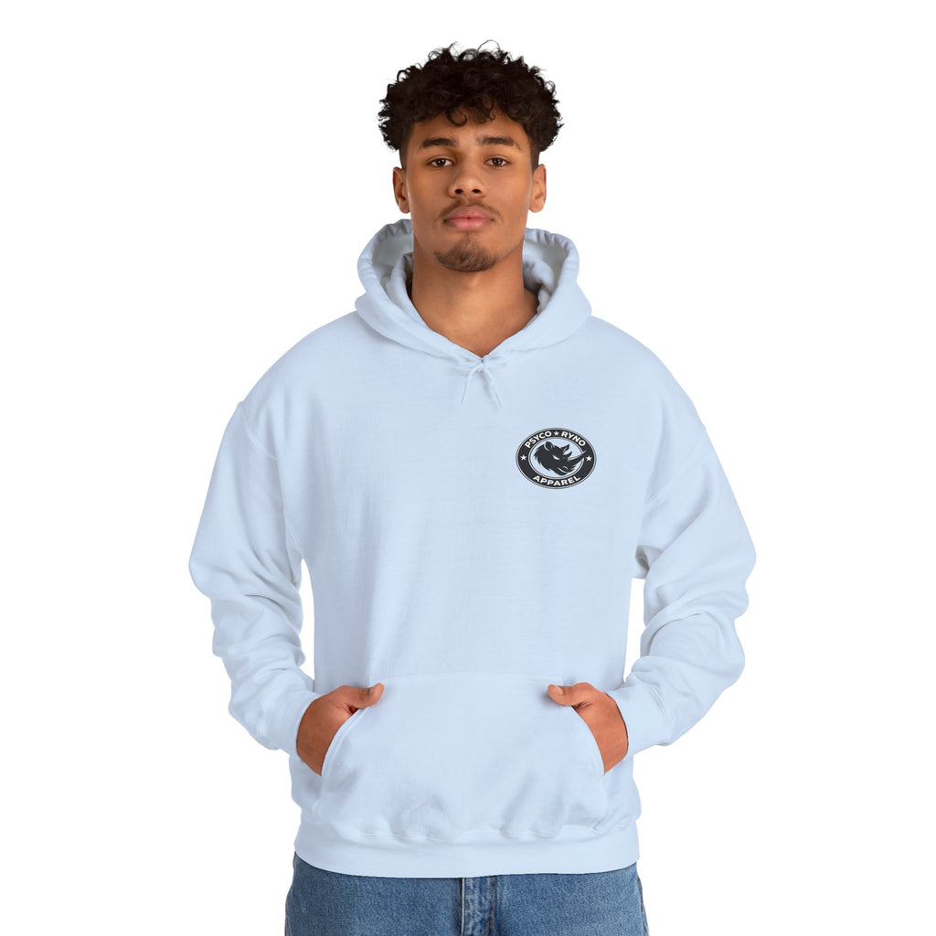Psyco Ryno logo, Crush Weakness Hoodie