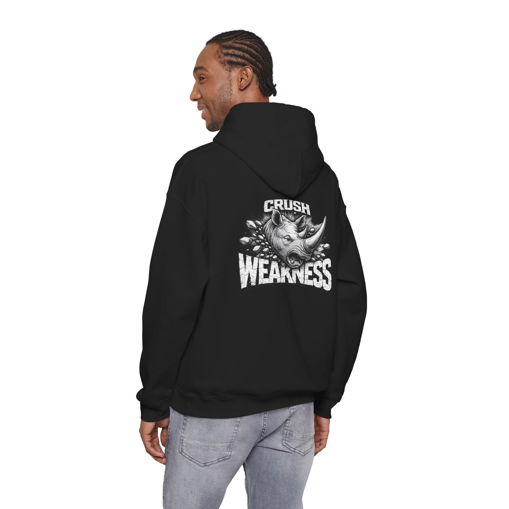 Psyco Ryno logo, Crush Weakness Hoodie