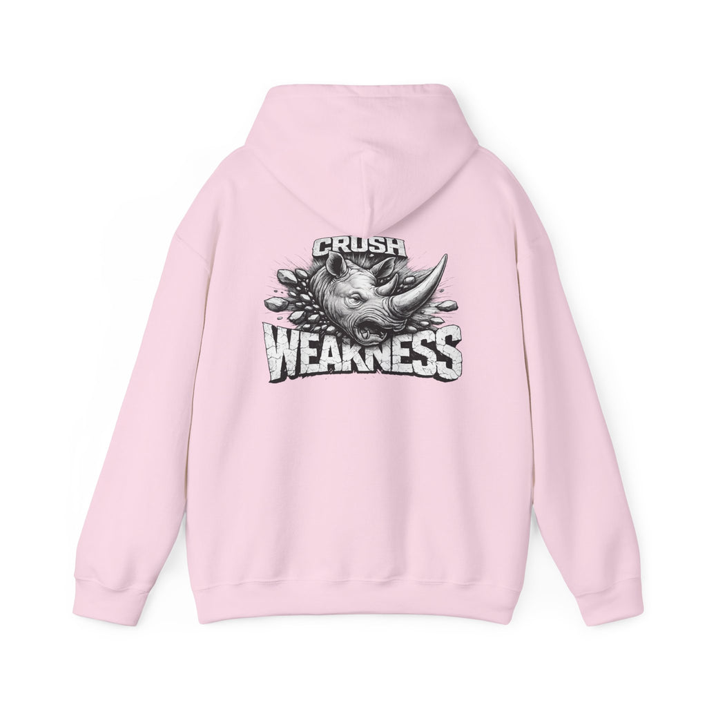 Psyco Ryno logo, Crush Weakness Hoodie