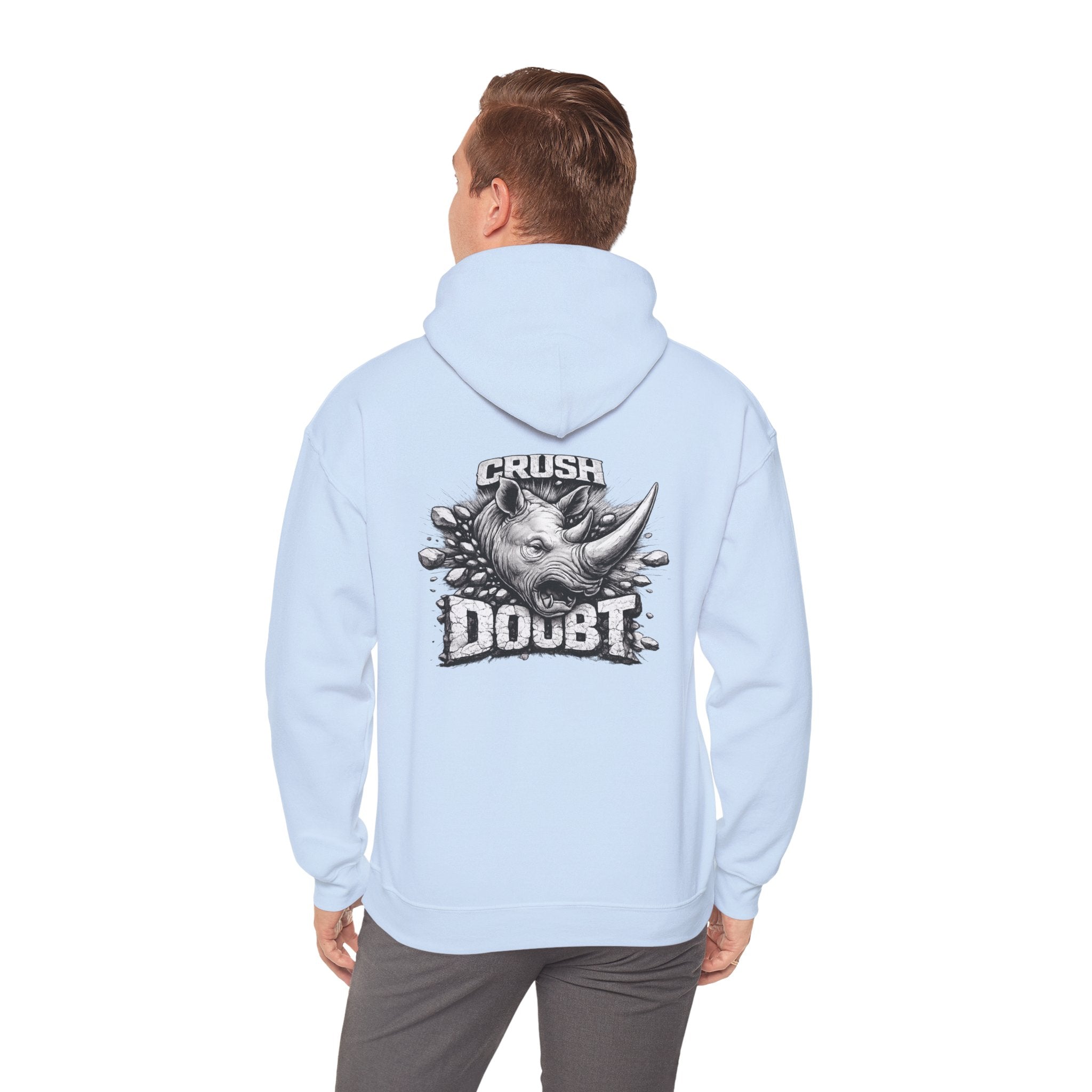 Psyco Ryno Logo, Crush Doubt Hooded Sweatshirt