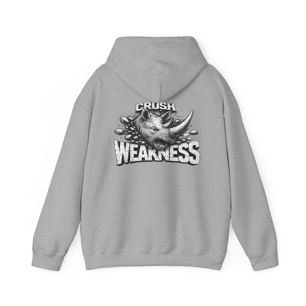 Psyco Ryno logo, Crush Weakness Hoodie