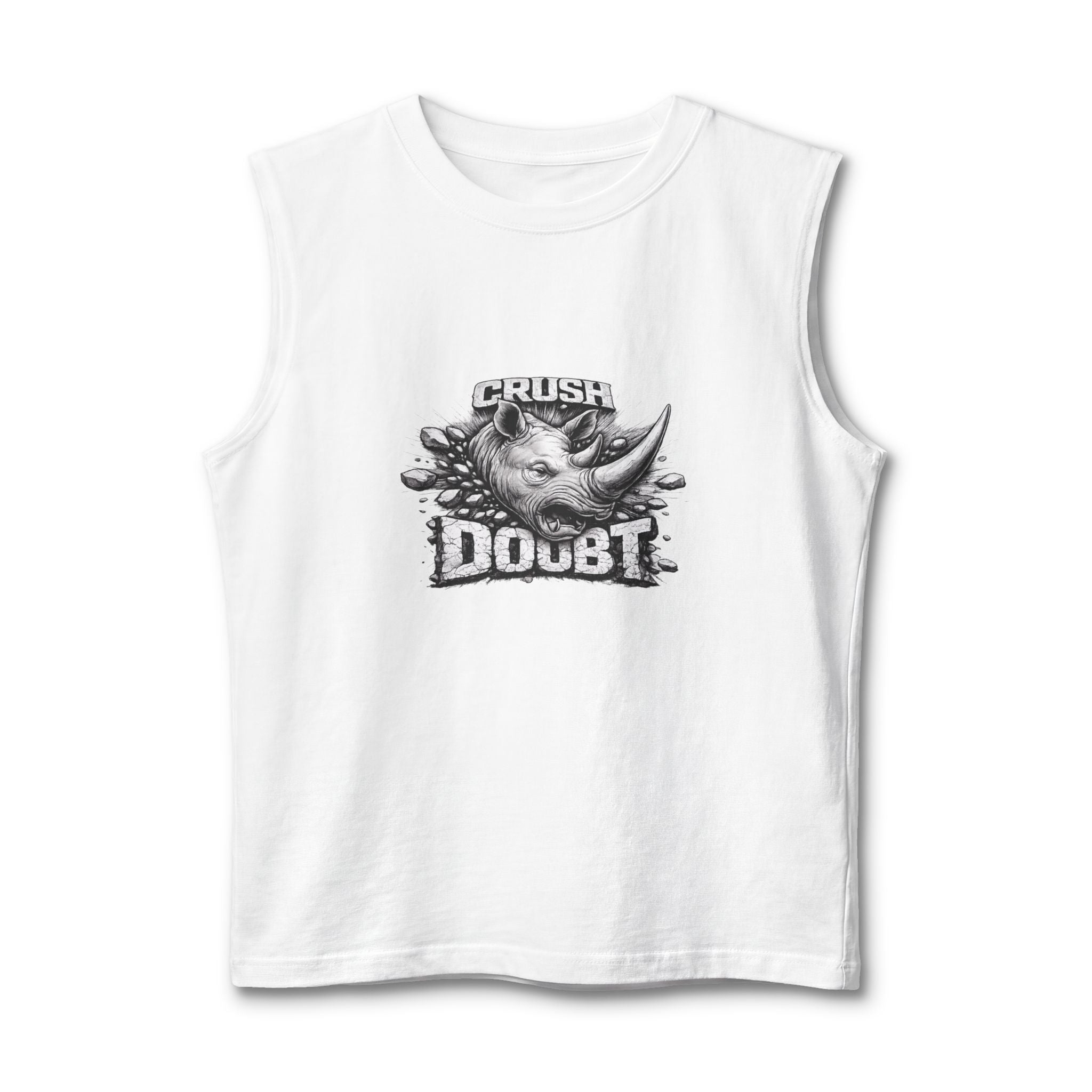 Crush Doubt Muscle Tank — Psyco Ryno Graphic Workout Tank Top