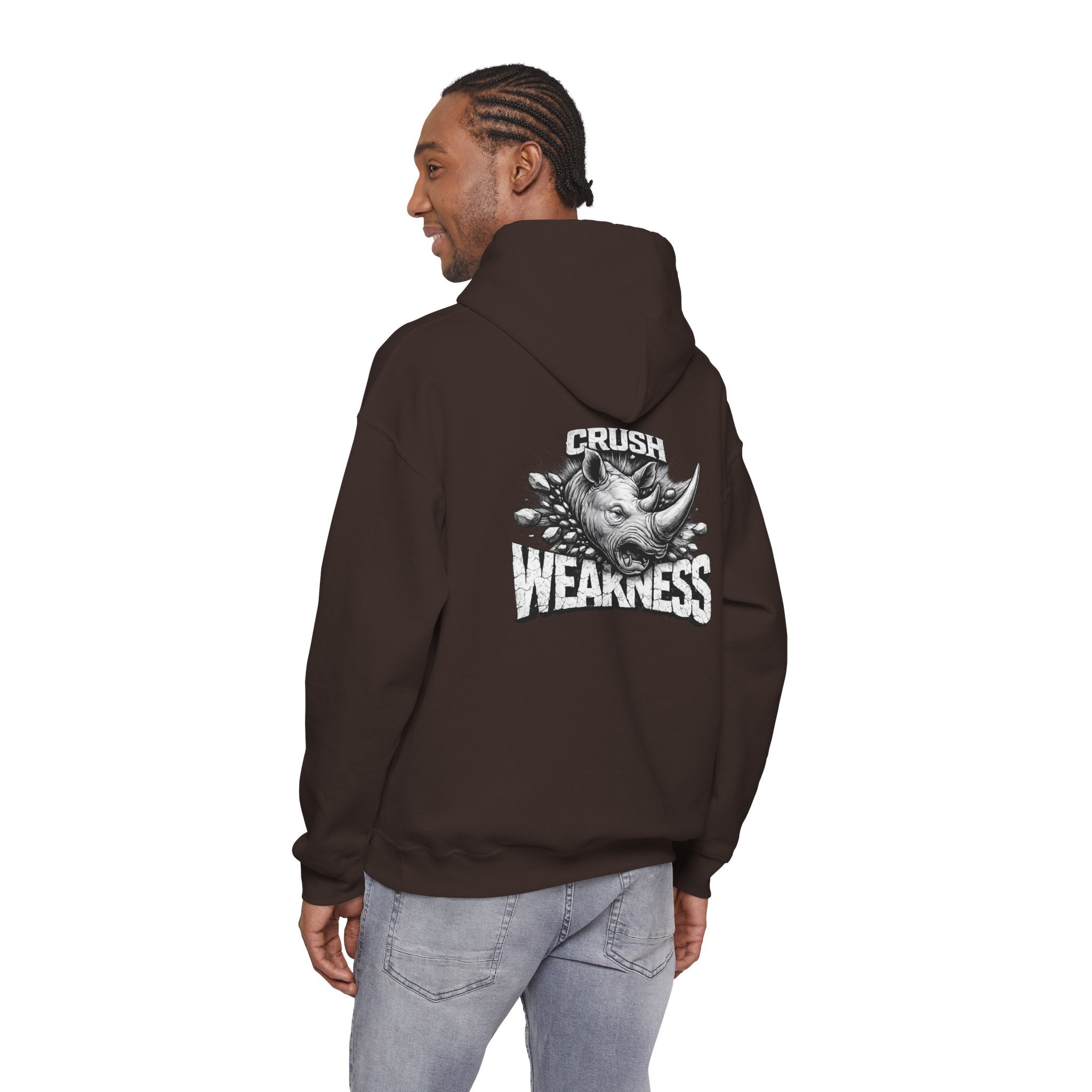 Psyco Ryno logo, Crush Weakness Hoodie