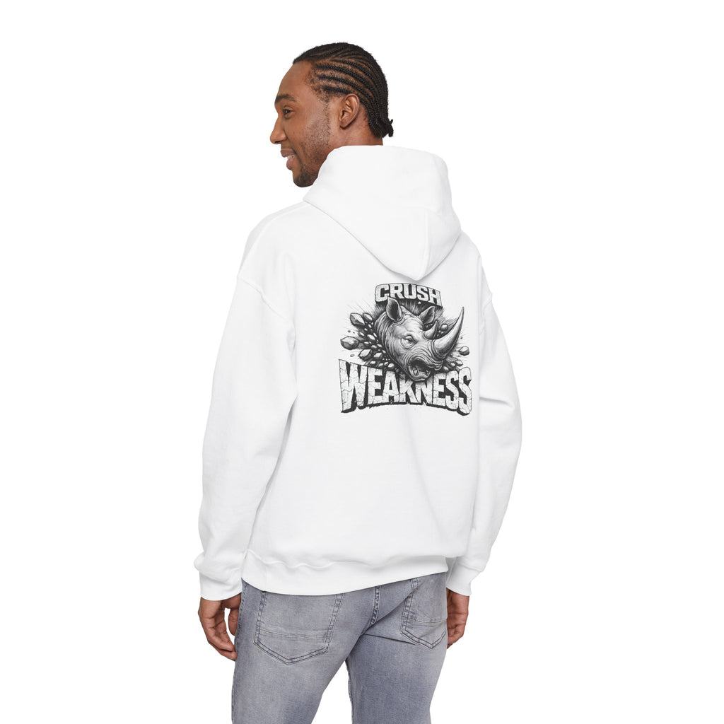 Psyco Ryno logo, Crush Weakness Hoodie