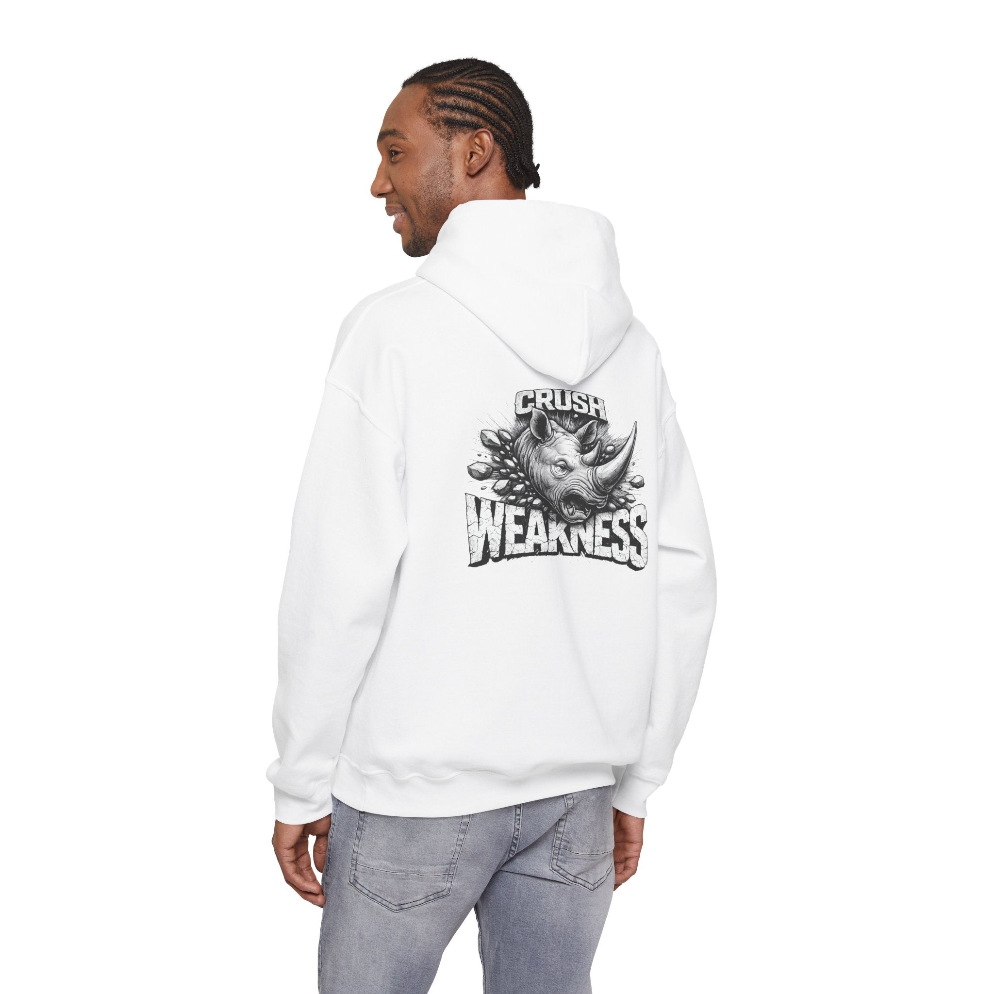 Psyco Ryno logo, Crush Weakness Hoodie