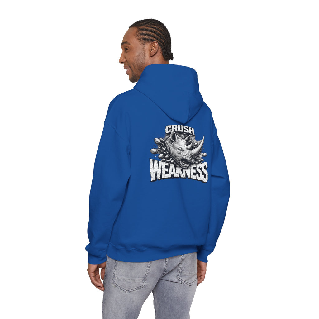 Psyco Ryno logo, Crush Weakness Hoodie
