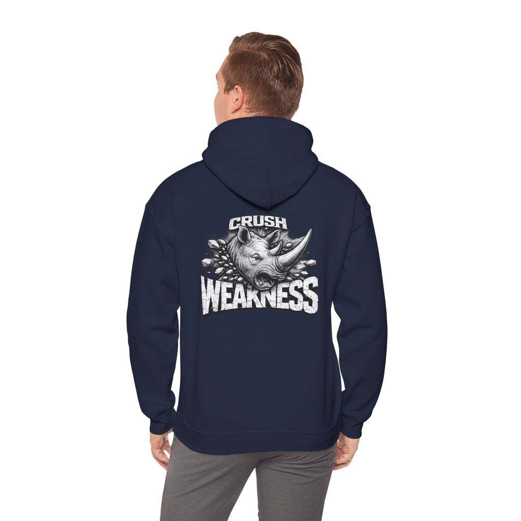 Psyco Ryno logo, Crush Weakness Hoodie