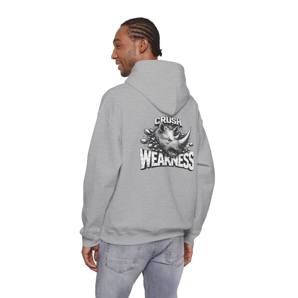 Psyco Ryno logo, Crush Weakness Hoodie