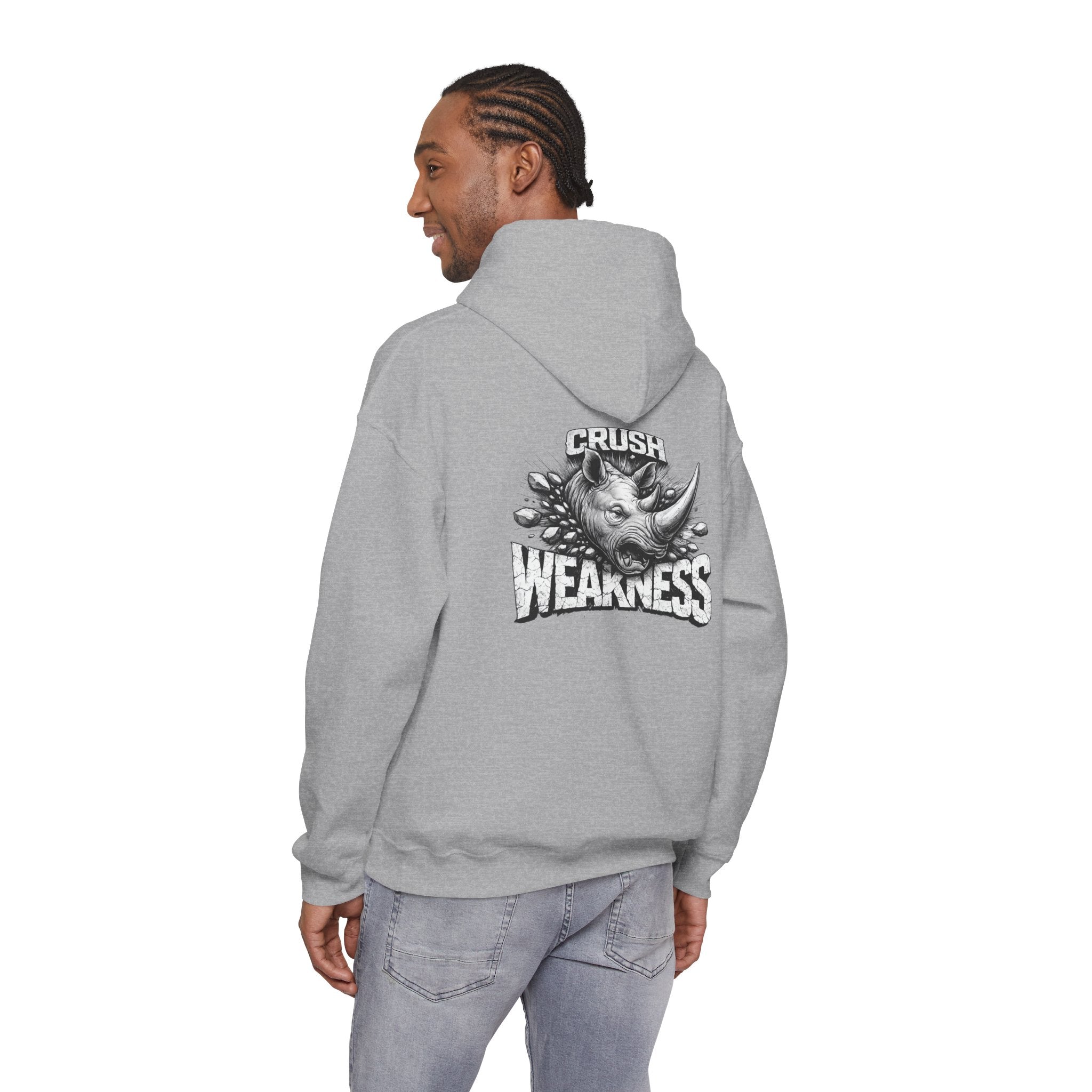 Psyco Ryno logo, Crush Weakness Hoodie
