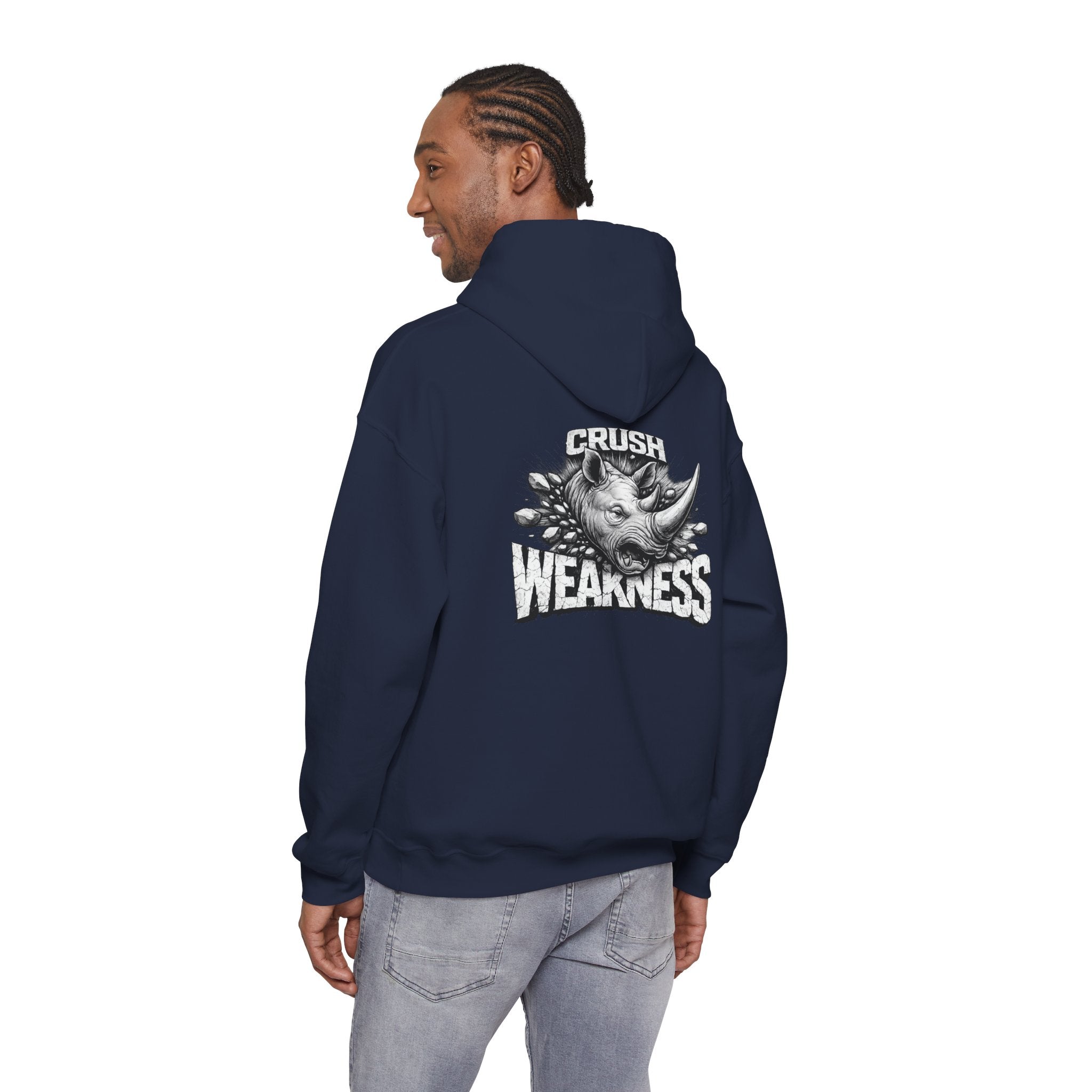 Psyco Ryno logo, Crush Weakness Hoodie