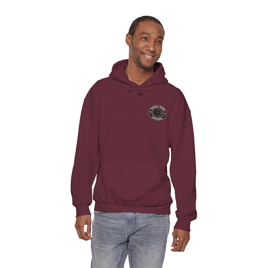 Psyco Ryno logo, Crush Weakness Hoodie