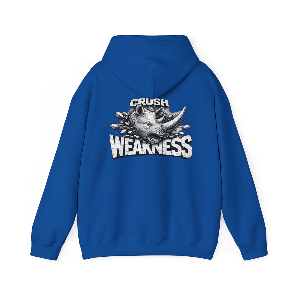 Psyco Ryno logo, Crush Weakness Hoodie