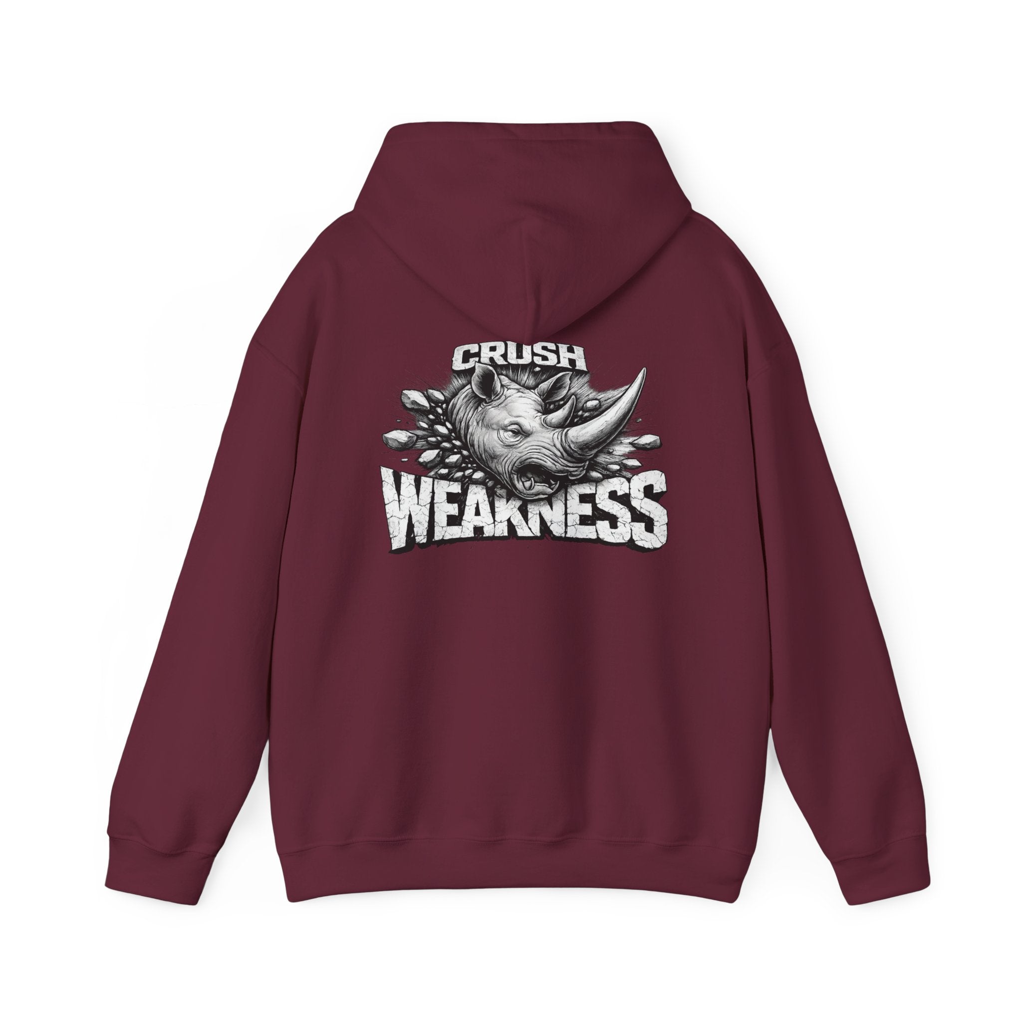 Psyco Ryno logo, Crush Weakness Hoodie