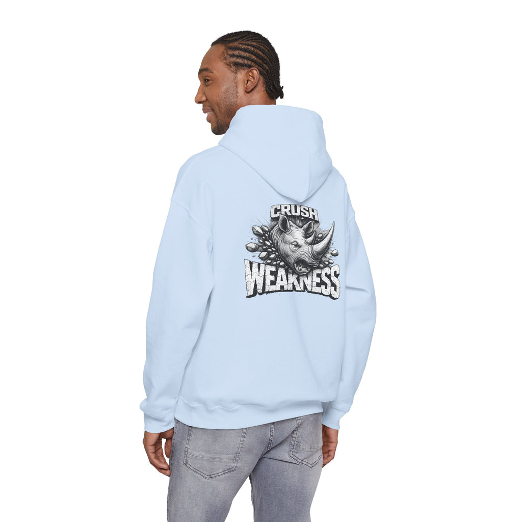 Psyco Ryno logo, Crush Weakness Hoodie