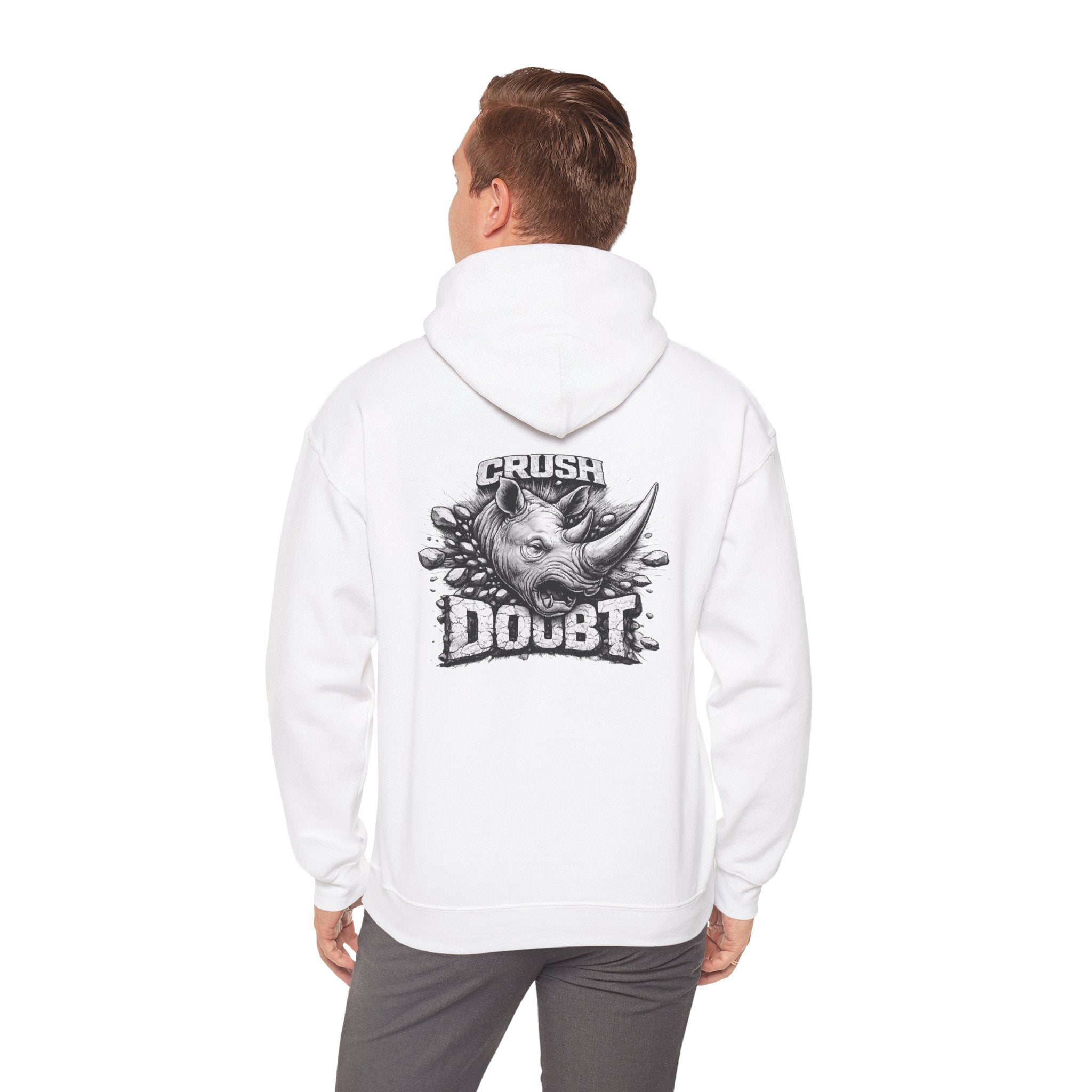 Psyco Ryno Logo, Crush Doubt Hooded Sweatshirt