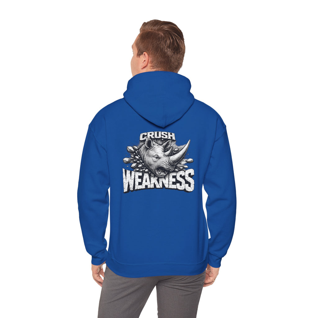 Psyco Ryno logo, Crush Weakness Hoodie