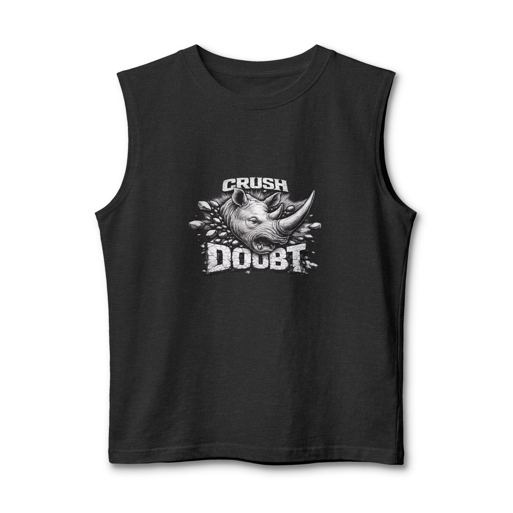 Crush Doubt Muscle Tank — Psyco Ryno Graphic Workout Tank Top