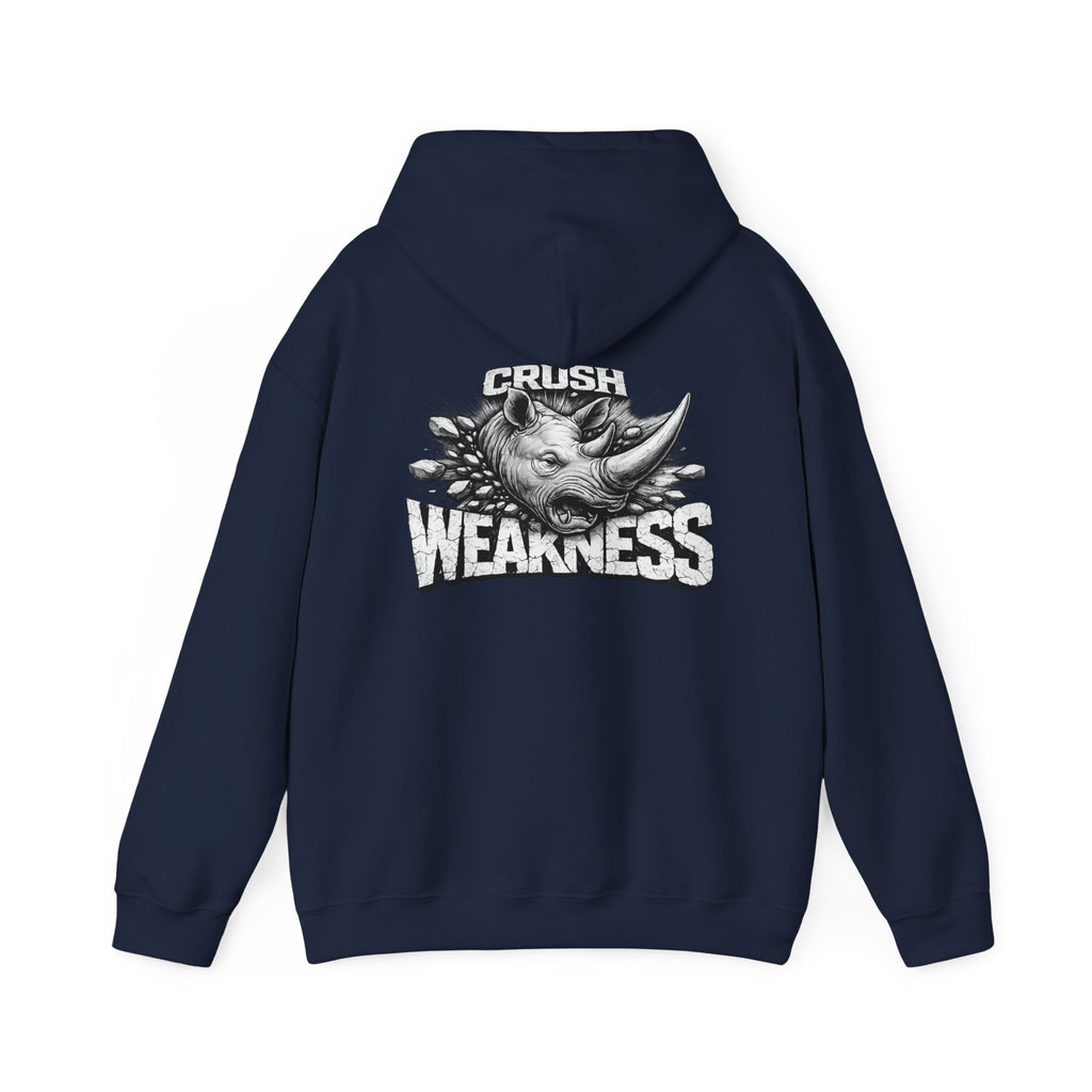 Psyco Ryno logo, Crush Weakness Hoodie