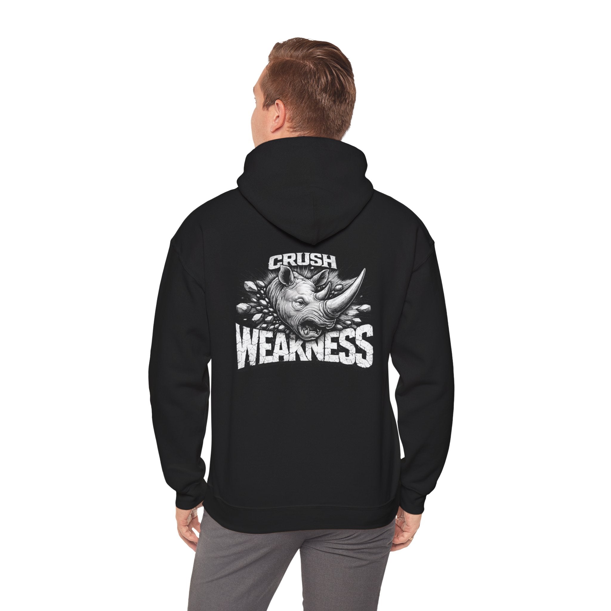 Psyco Ryno logo, Crush Weakness Hoodie