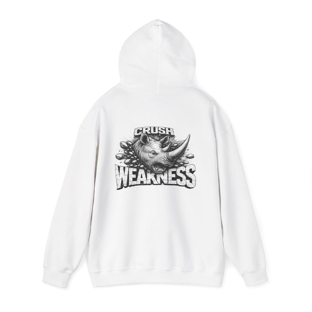 Psyco Ryno logo, Crush Weakness Hoodie