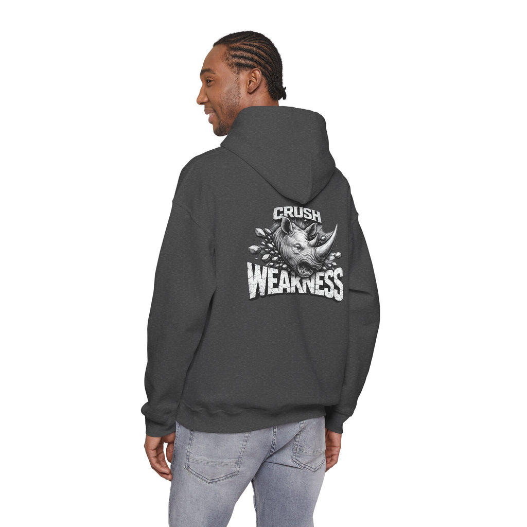 Psyco Ryno logo, Crush Weakness Hoodie