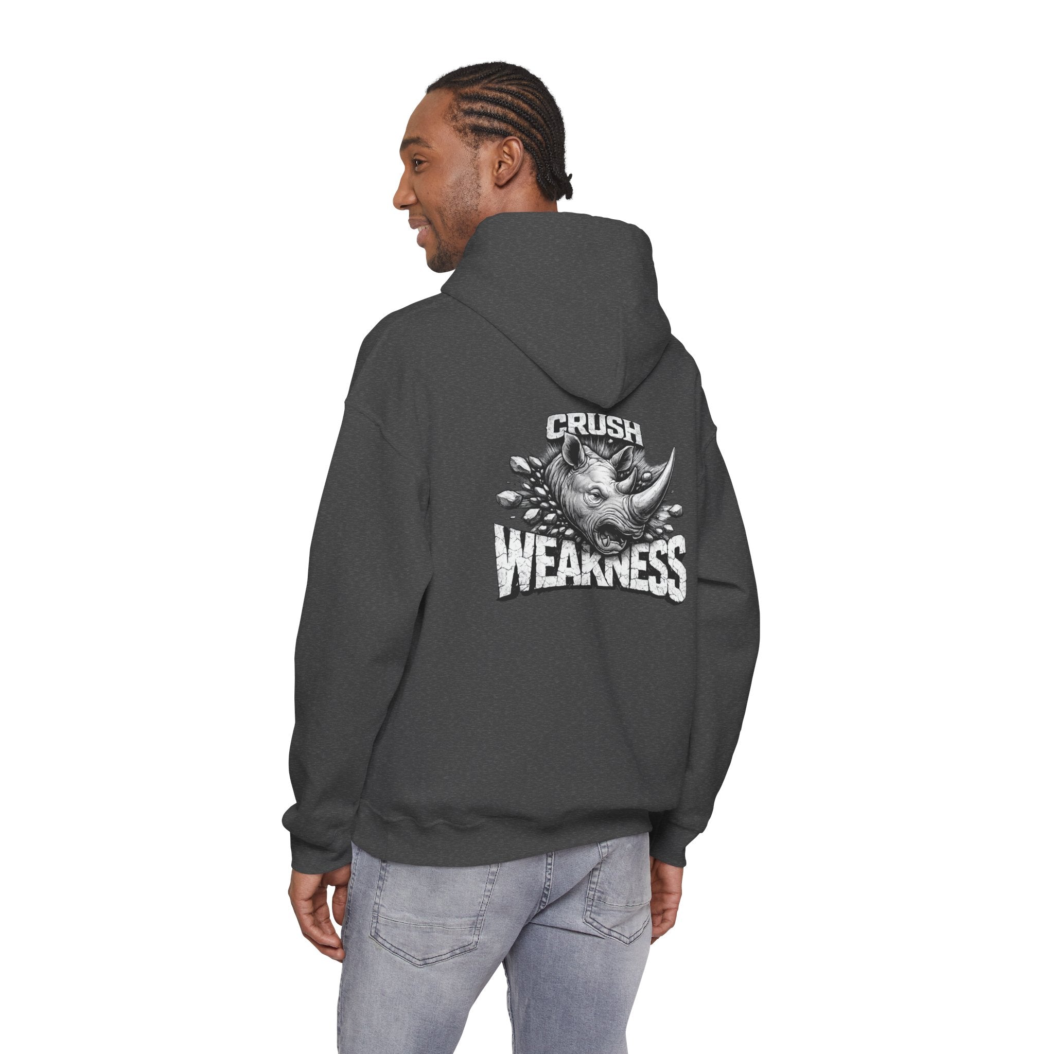 Psyco Ryno logo, Crush Weakness Hoodie