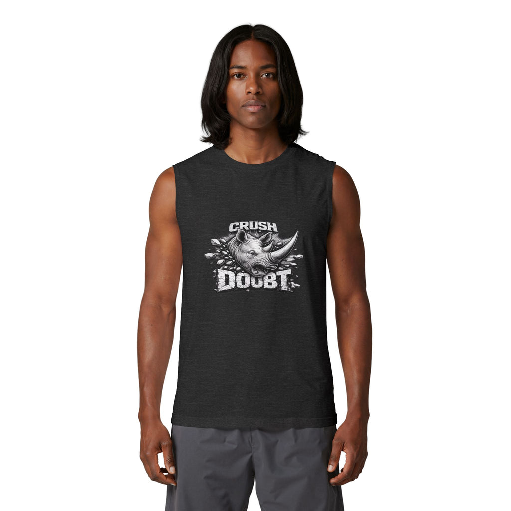 Crush Doubt Muscle Tank — Psyco Ryno Graphic Workout Tank Top