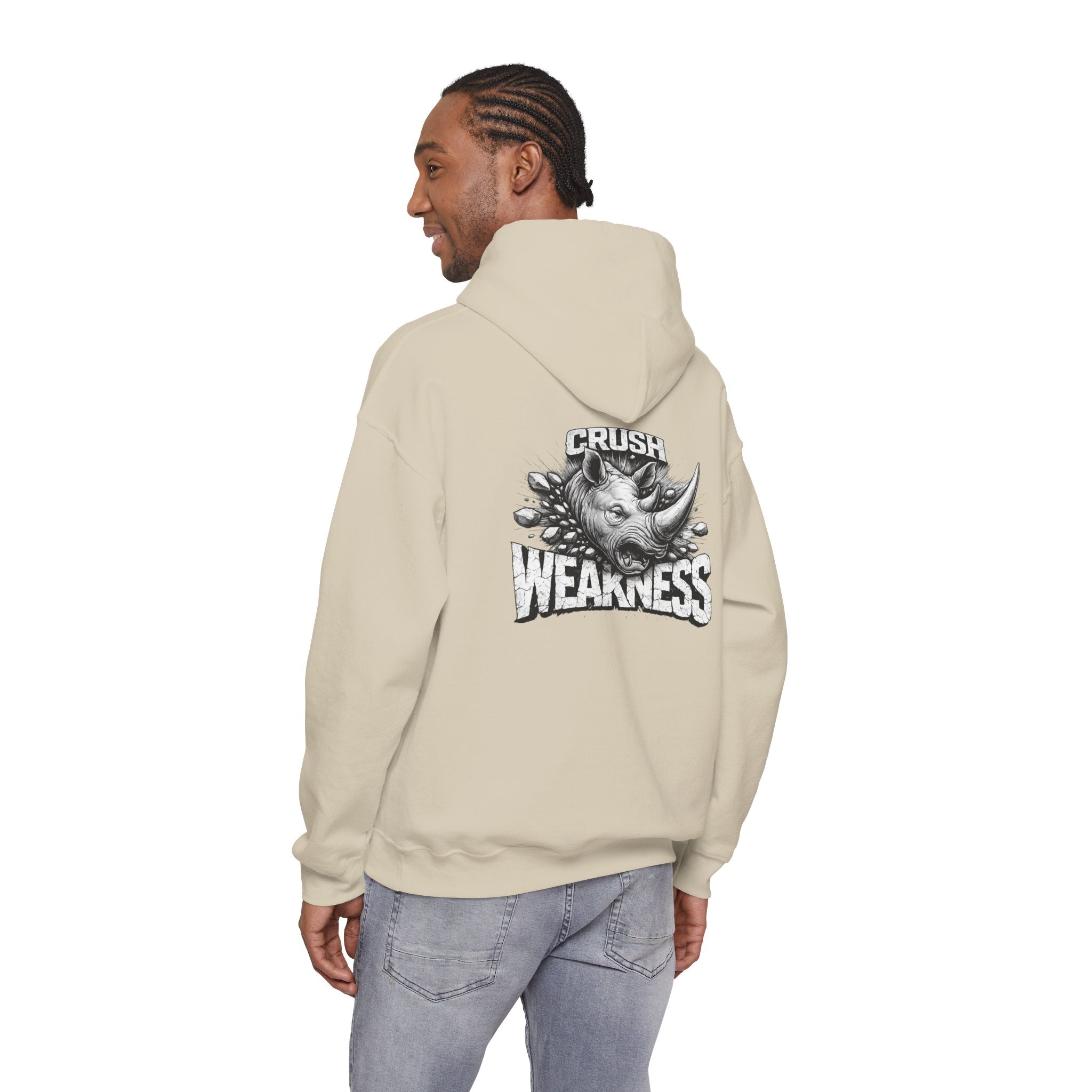 Psyco Ryno logo, Crush Weakness Hoodie
