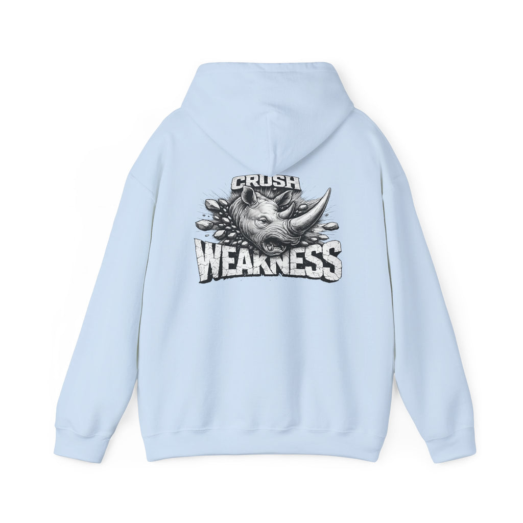 Psyco Ryno logo, Crush Weakness Hoodie
